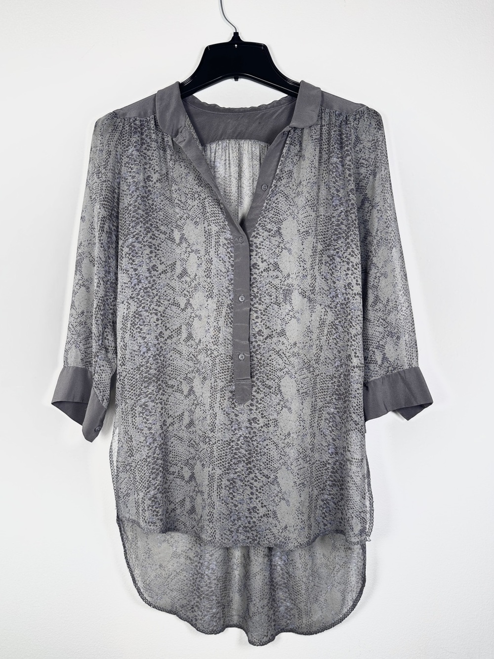 Aritzia Wilfred Giulia Silk Python Print Blouse